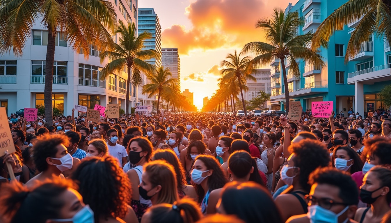 explore the recent protests and social unrest in miami, delving into the causes, impacts, and reactions of the community. understand the dynamics at play in this vibrant city as citizens voice their concerns and demand change.