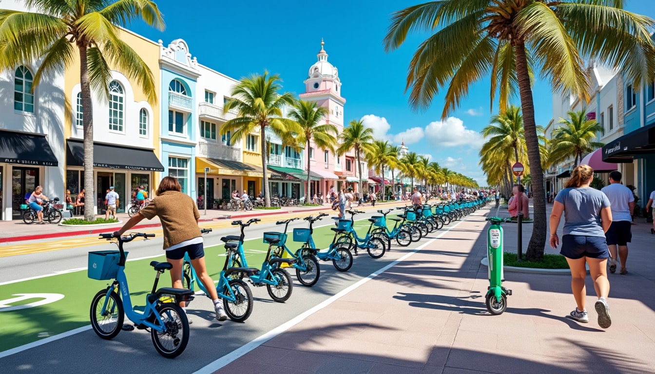 explore the dynamic transportation and mobility landscape of miami, where diverse options like public transit, rideshares, and bike rentals seamlessly connect residents and visitors to the vibrant city life and iconic attractions.