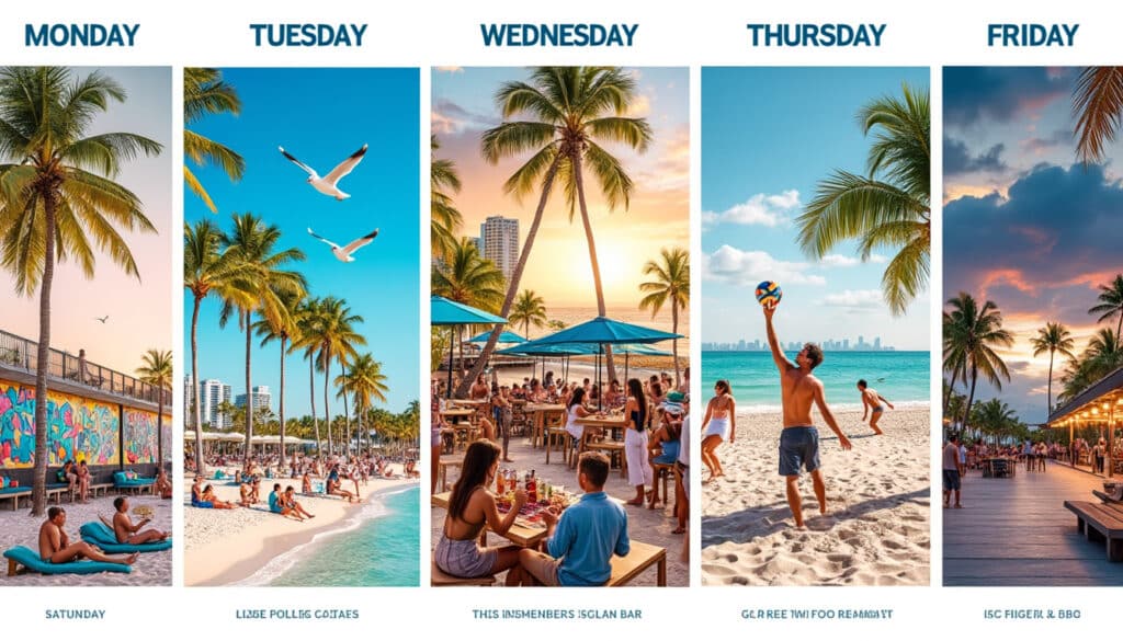 discover the ultimate guide to exploring miami, with a day-by-day breakdown of activities, attractions, and hidden gems. from vibrant beaches to cultural hotspots, find out what to do in miami throughout the week and make the most of your visit.